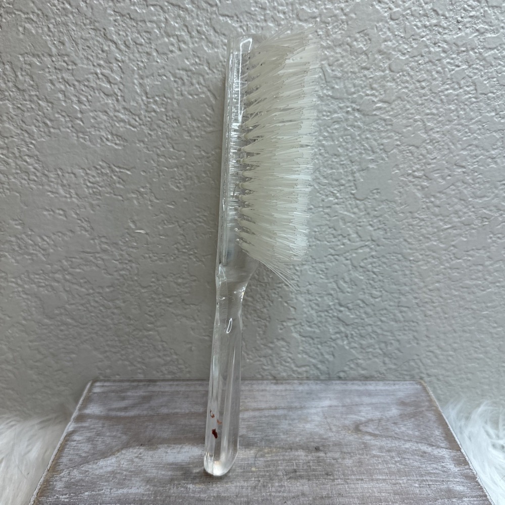 $19 🌙 Vintage Gibson Nylon Bristle Lucit Brush NOS Clear Flaw - Picture 2 of 4